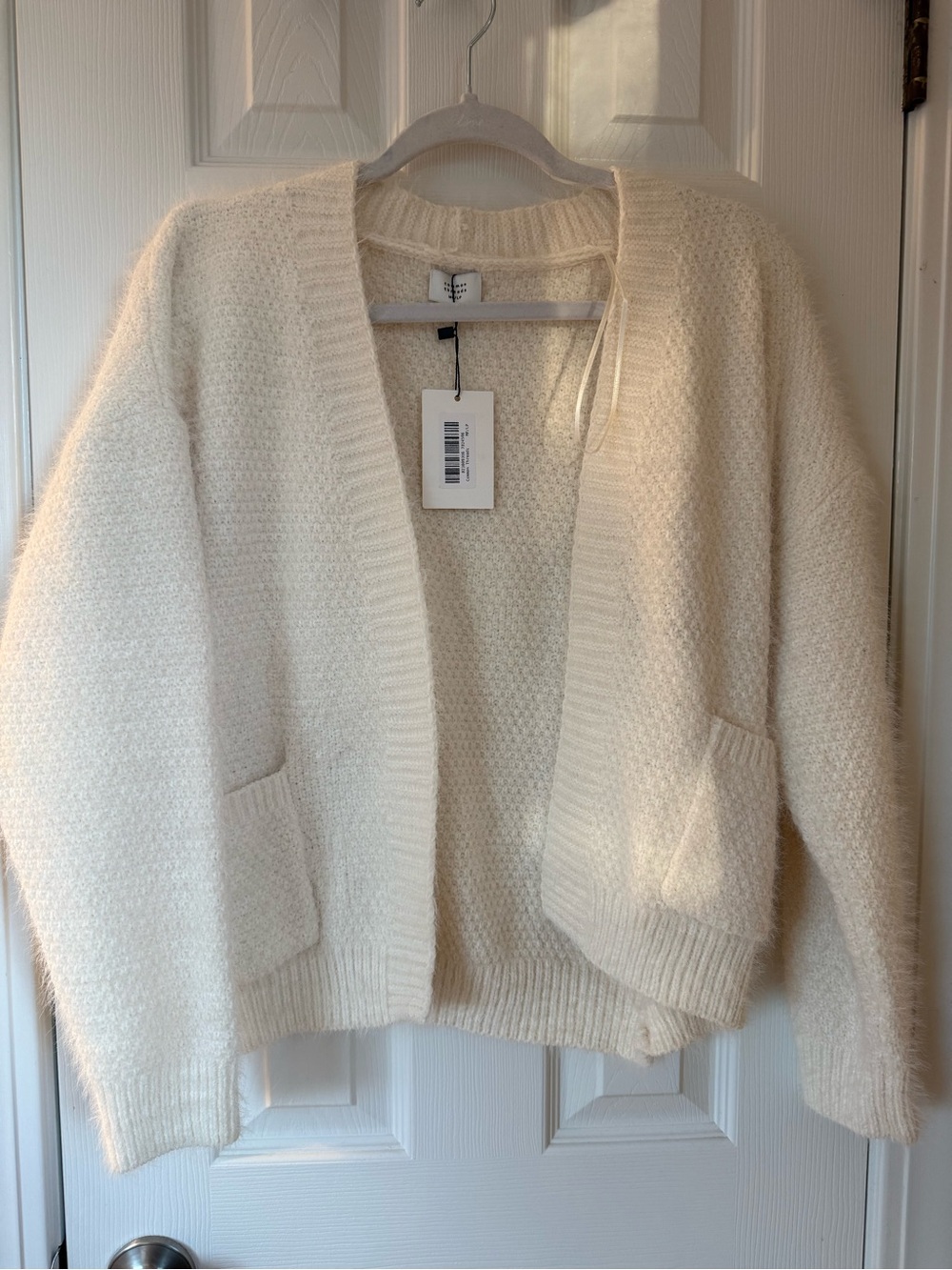 Common Projects Cream Open-Front Knit Cardigan